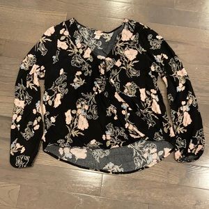 Black Floral Top